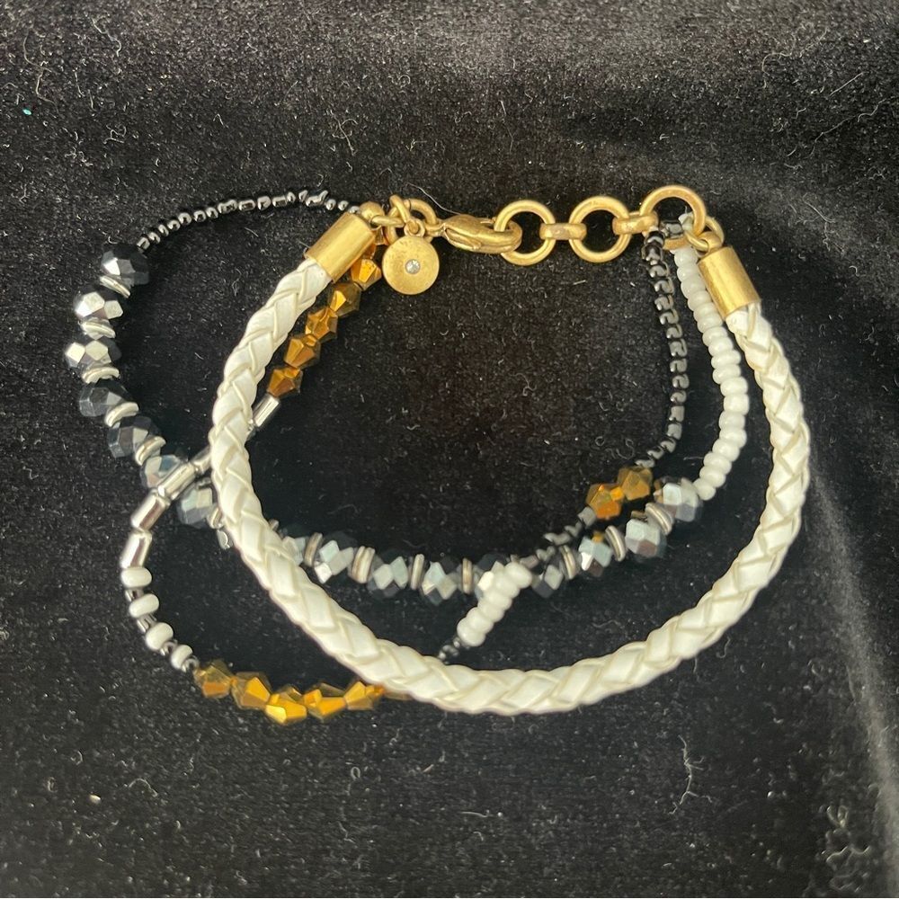 J. Crew Gold and Silver Multi-Strand Bracelet Gently Loved - Picture 3 of 3